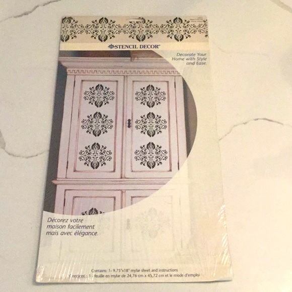 Plaid Brand stencil contains 1-9:75” x 18” Mylar sheet & instructions - Picture 2 of 3